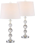 Luxe Metal Table Lamp — 25" — Crystal