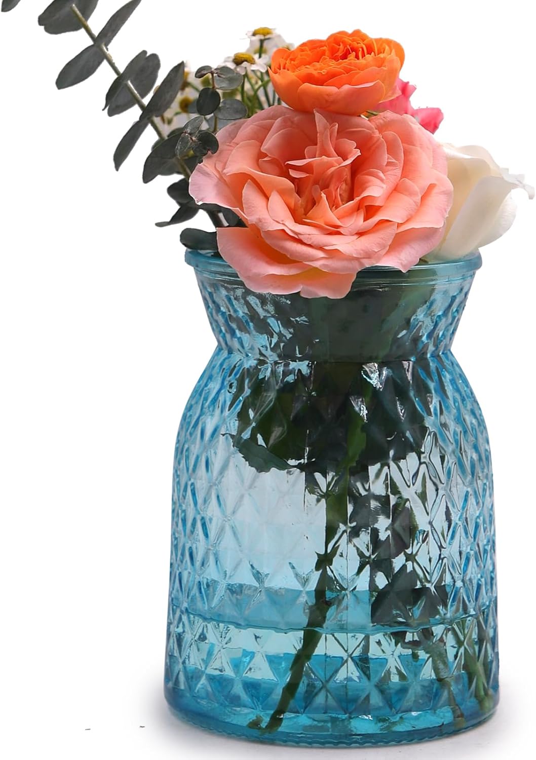 Modern Black Flower Vase — Blue-2