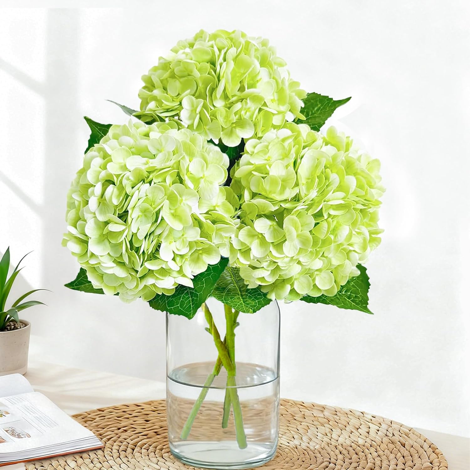 Blue Artificial Flowers — 21" — 3 Pcs