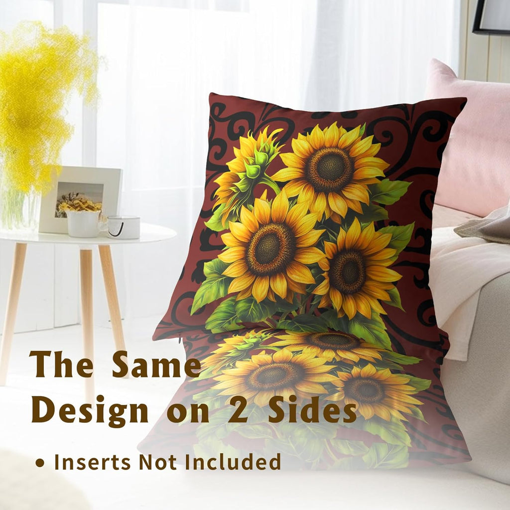 Boho Black Throw Pillow Cover — 16" - View 6
