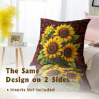 Boho Black Throw Pillow Cover — 16" - View 6