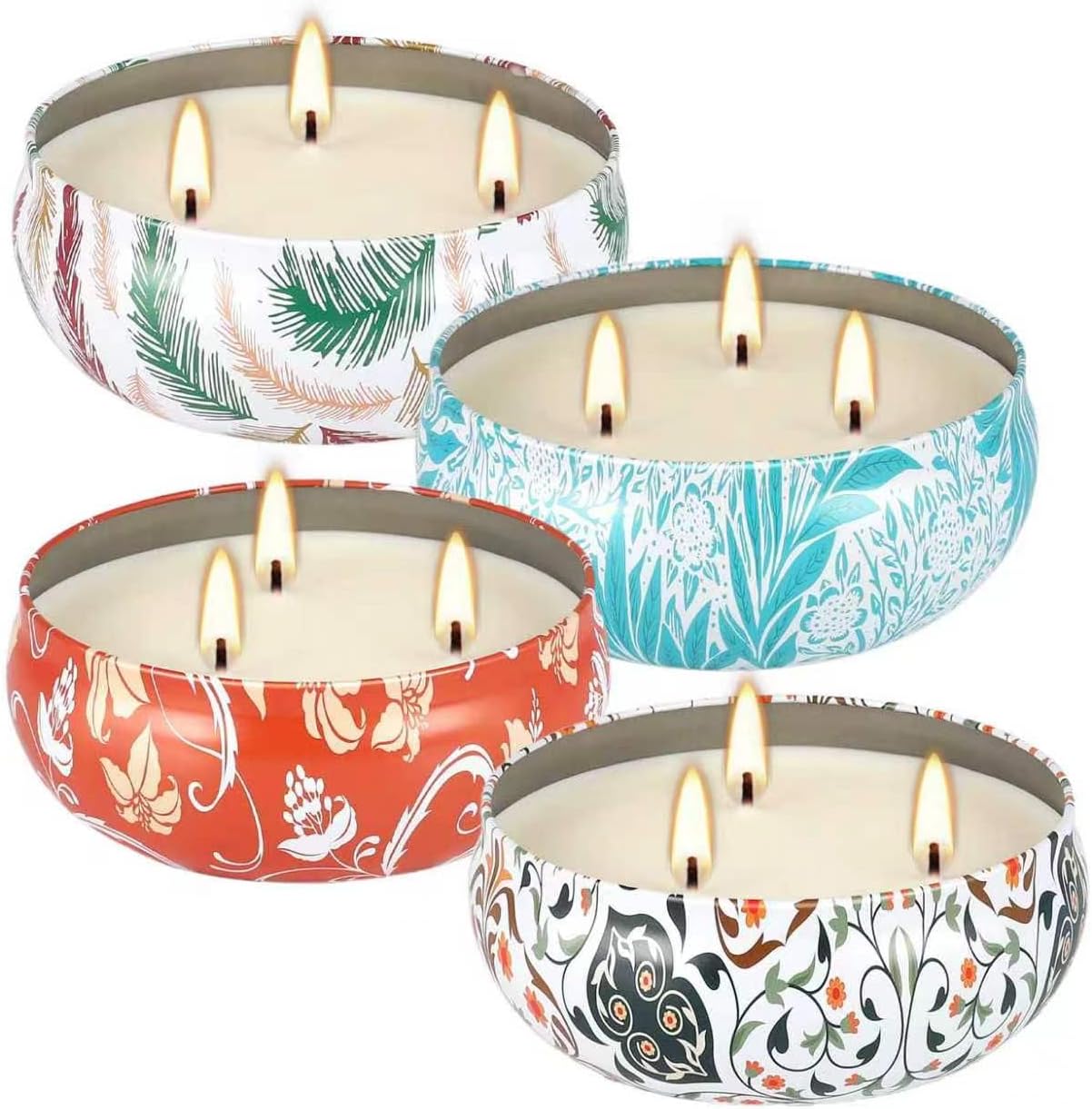 Soy Wax Brown Scented Candle — 4Pack-Various colors