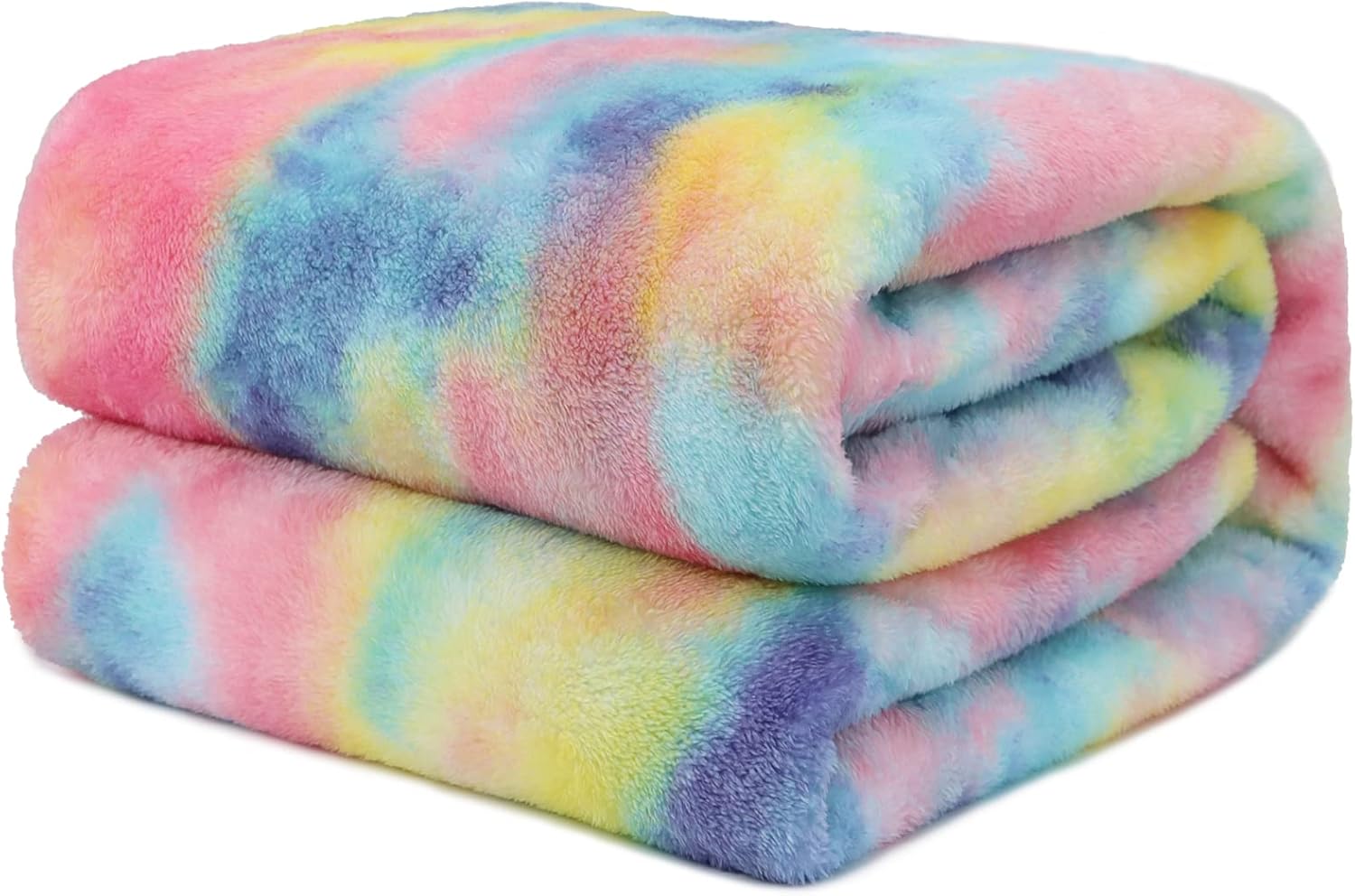 Luxe Blue Throw Pillow — 50" — Colored Tie Dye Blanket