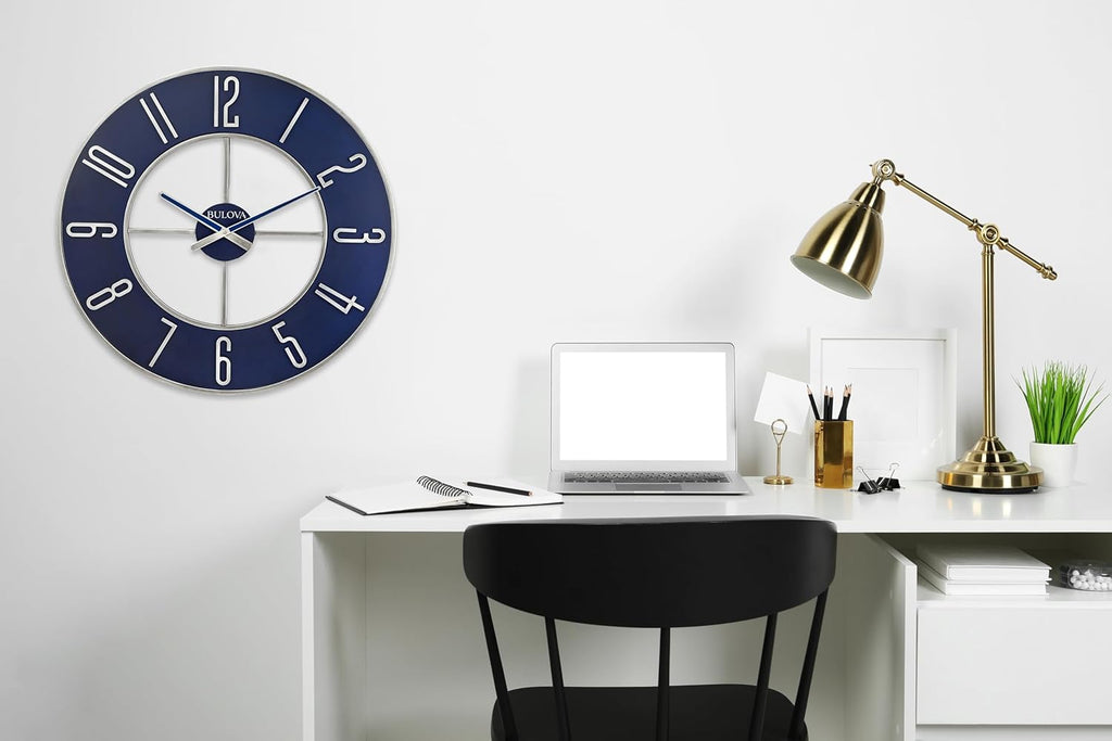 Battery Operated Modern Metal Wall Clock — 27" - View 7