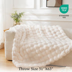 Beige Throw Pillow — 51" - View 4