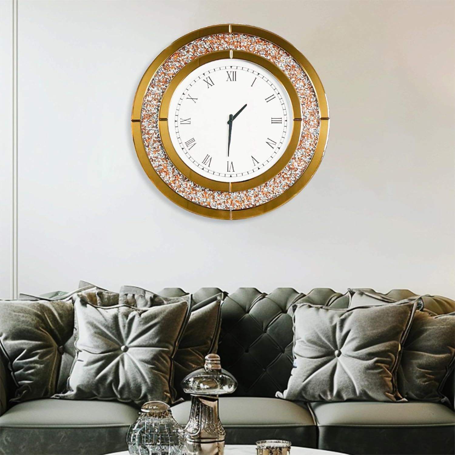 Round Brown Mirror — 32" - View 5