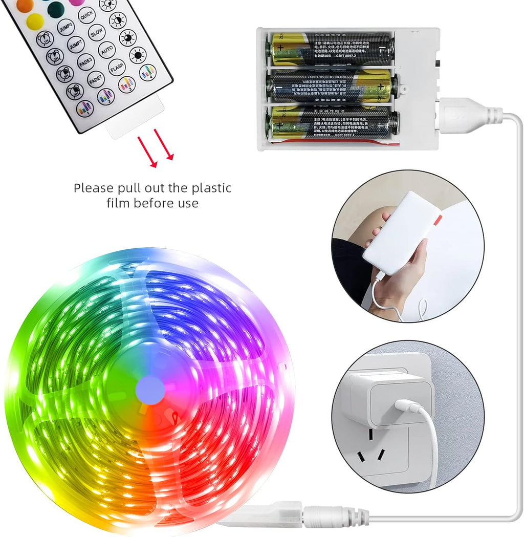 Battery Operated Rattan LED Strip Lights - View 3
