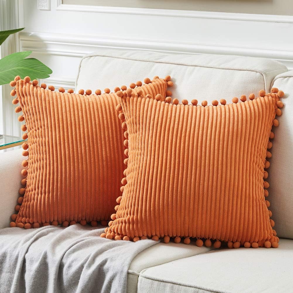 Boho Beige Throw Pillow Cover — 20" — 24" x 24" (Pack of 2)