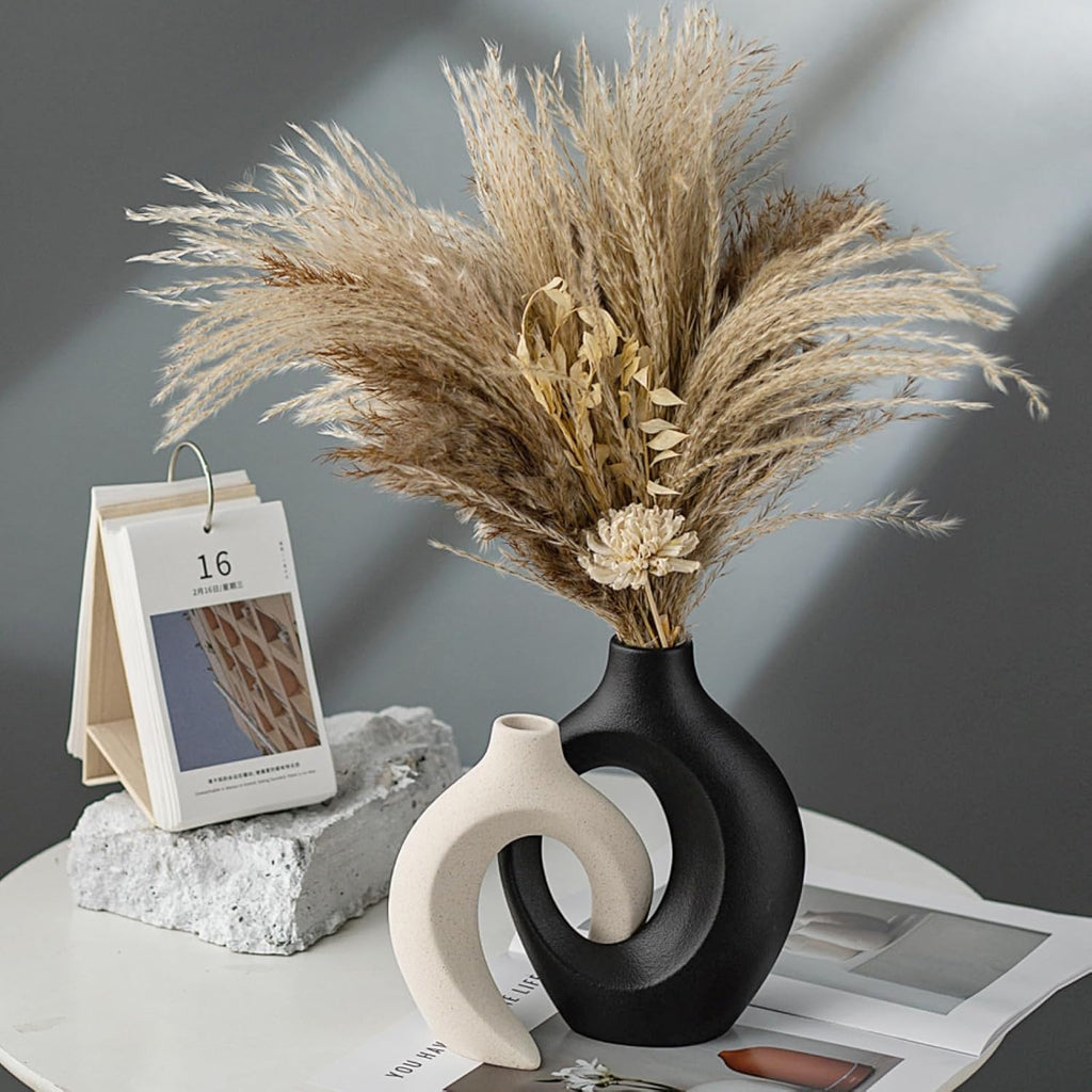 Modern Beige Vase Set — 6.3" - View 9