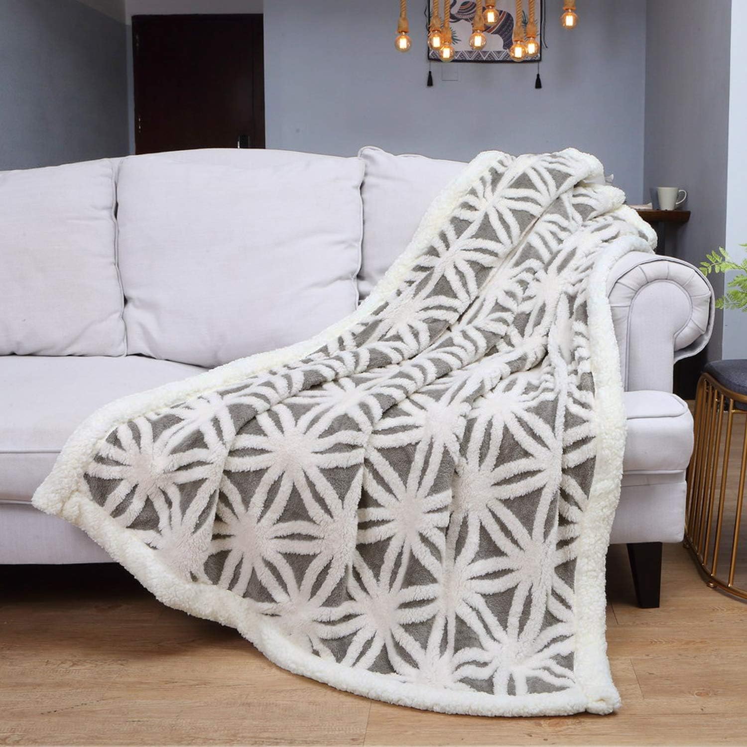 Beige Throw Pillow — 51" - View 6