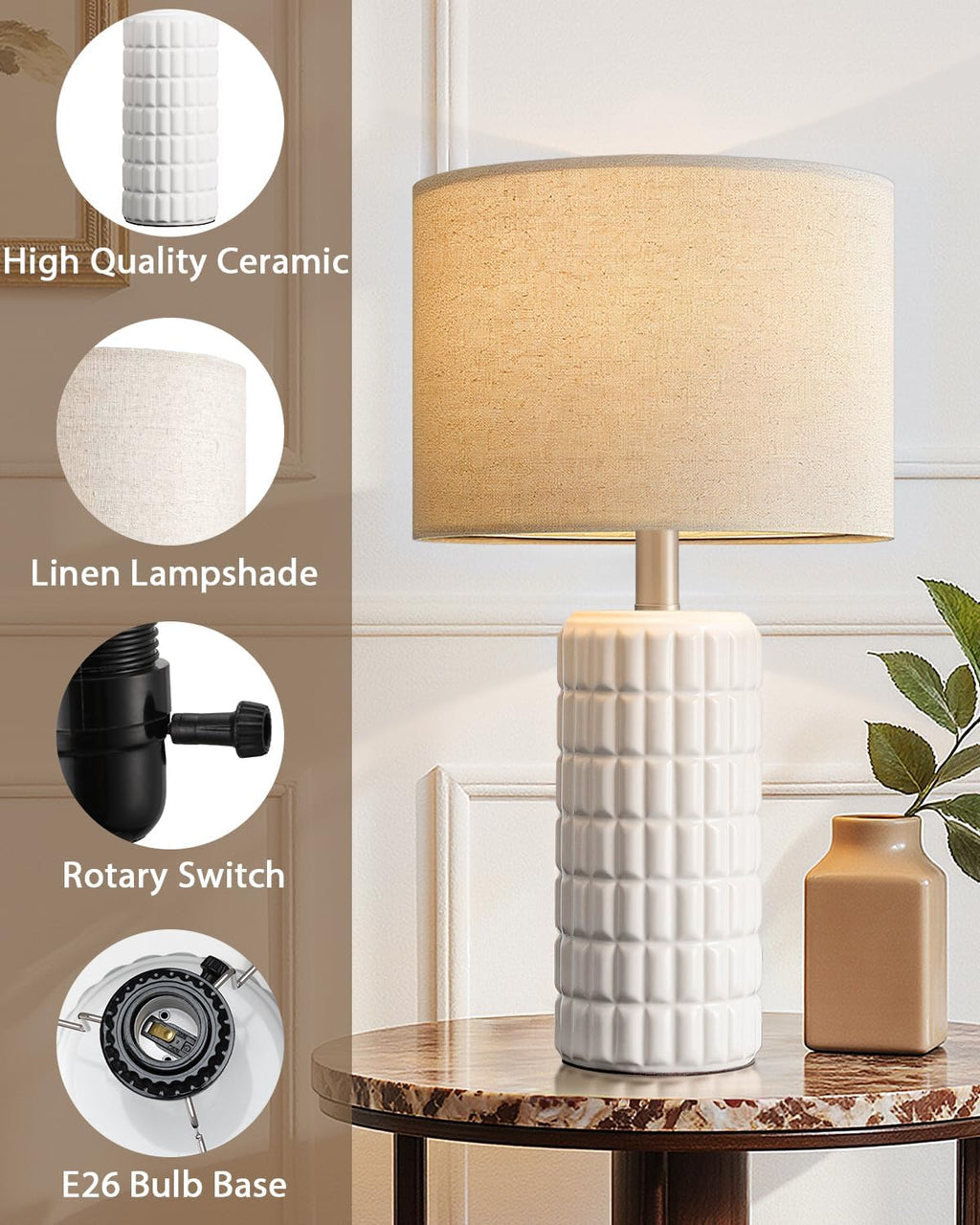 Boho Blue Desk Lamp — 23" - View 4