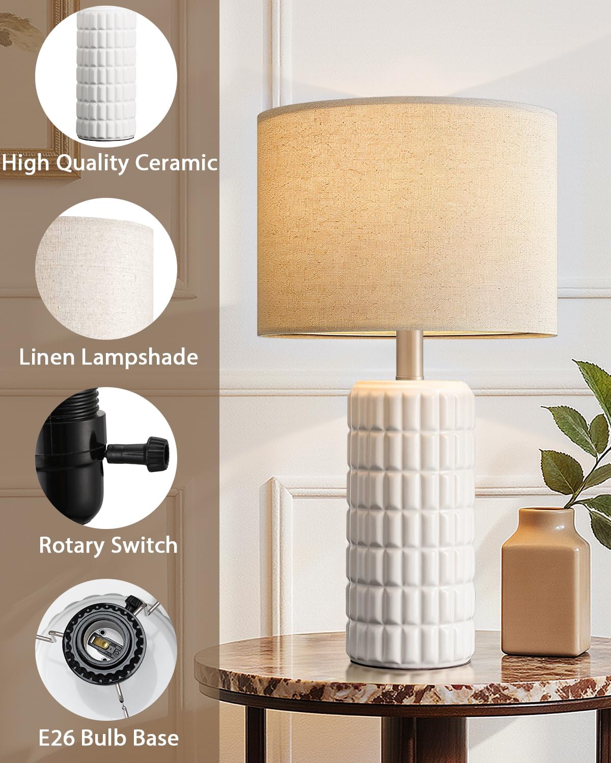 Boho Blue Desk Lamp — 23" - View 4