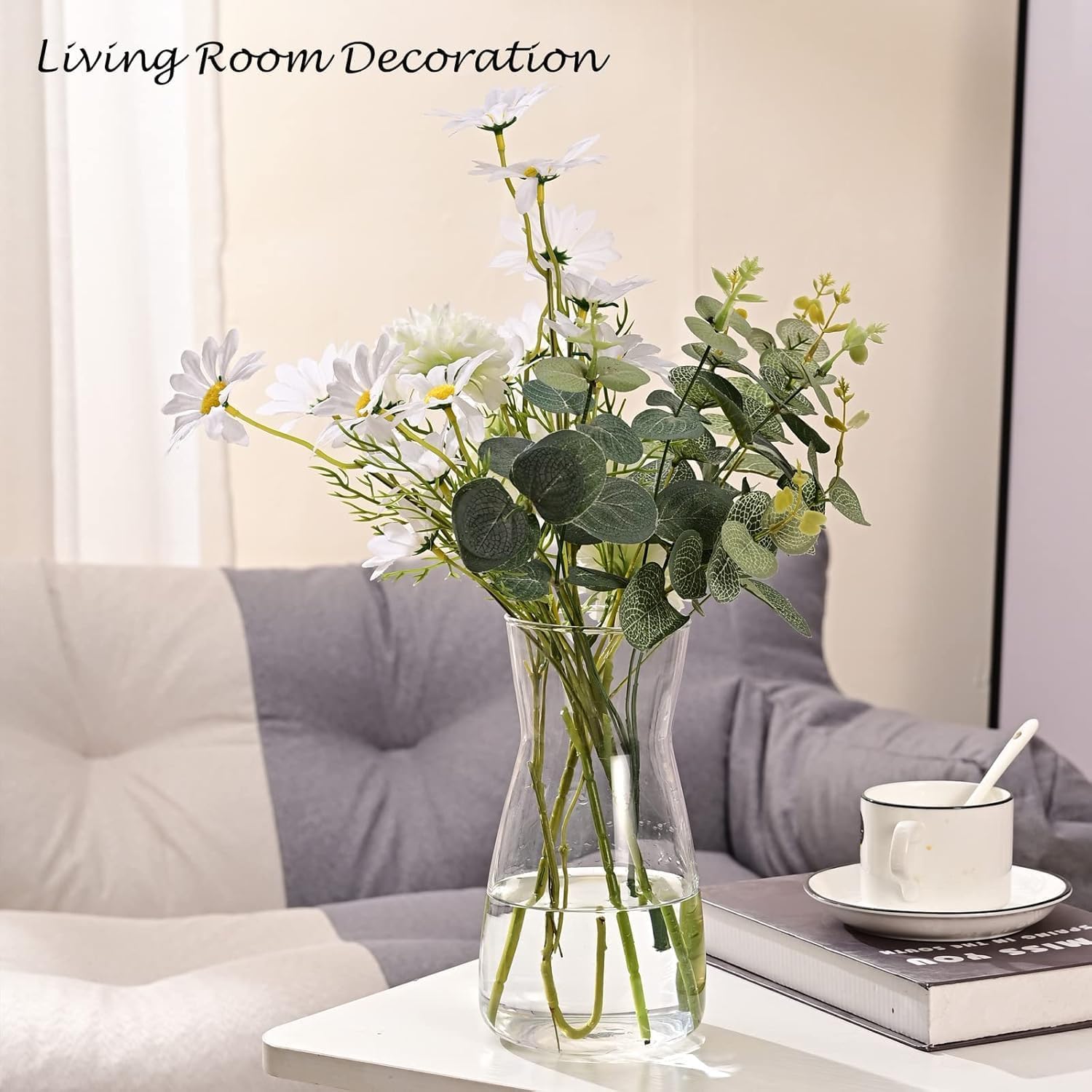 Boho Grey Flower Vase — 8" - View 8