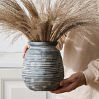 Farmhouse Beige Flower Vase — 3" - View 5