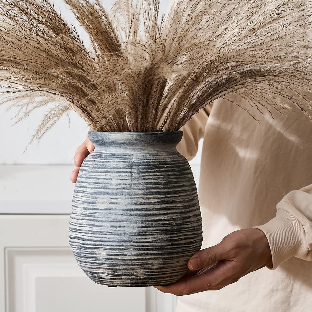 Farmhouse Beige Flower Vase — 3" - View 5