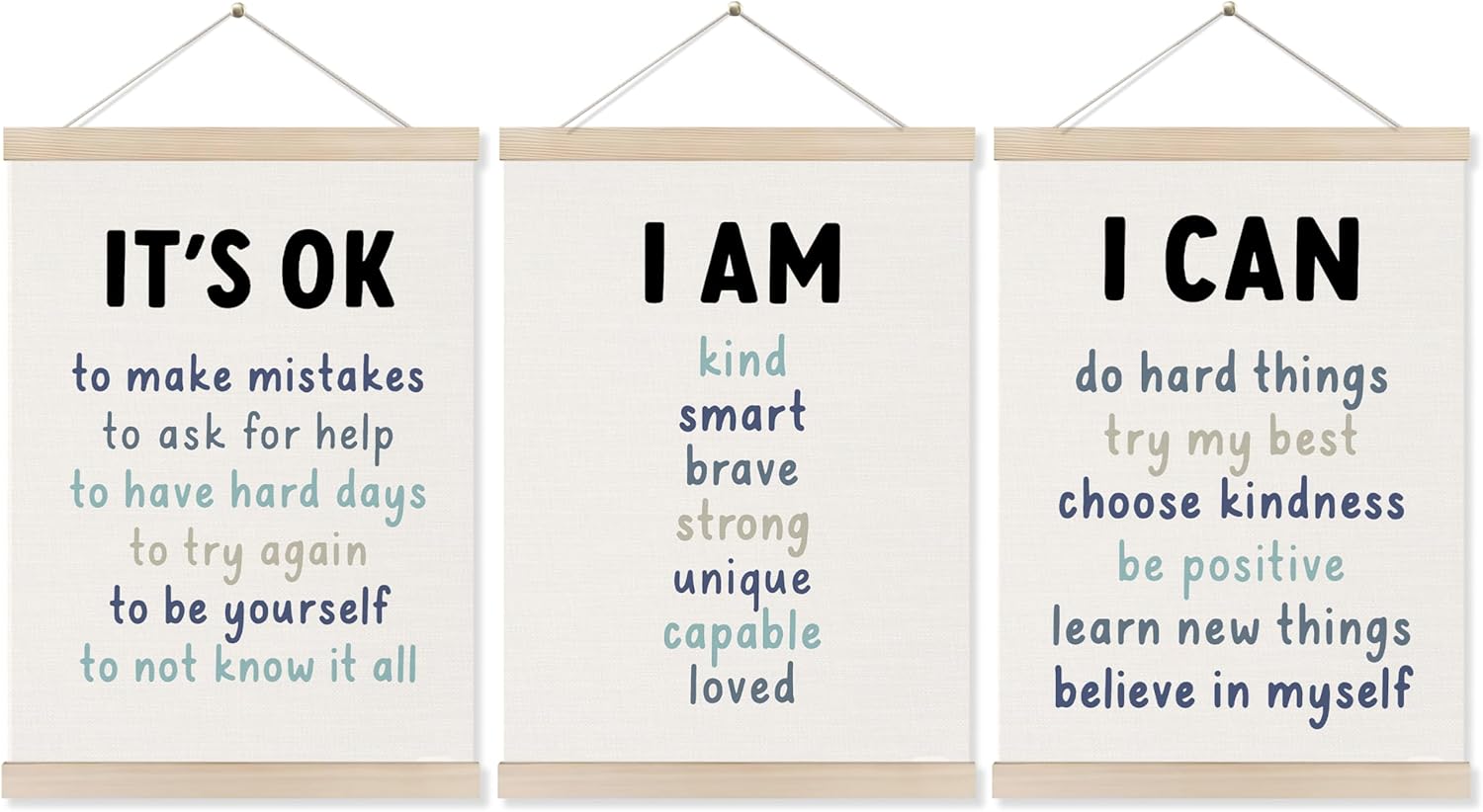Framed Boho Fabric Wall Decor — 16" — Inspirational Classroom 2