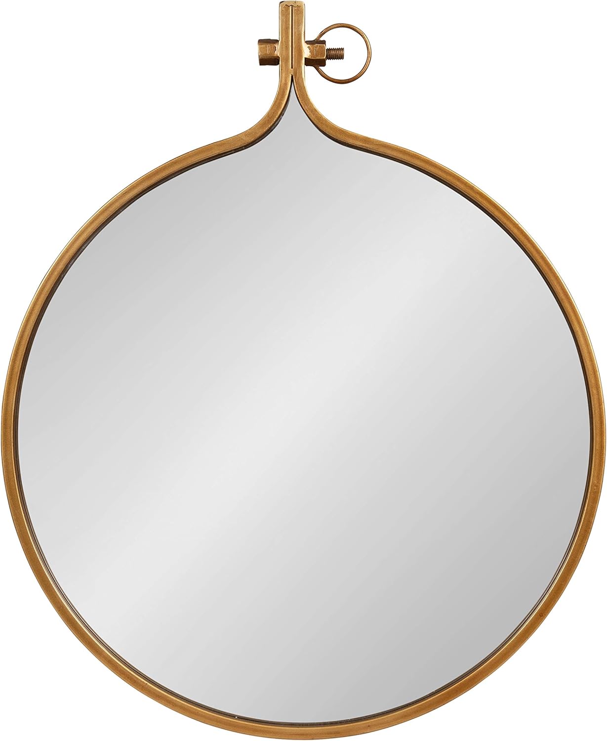 Framed Modern Black Wall Mirror — 28.5" — Gold