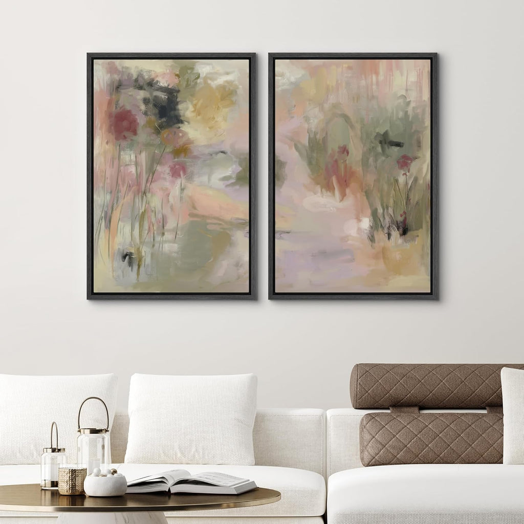 Framed Modern Fabric Wall Art — 24" - View 2