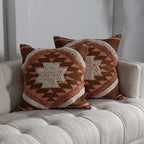 Lumbar Boho Beige Cushion Cover — 20" - View 6