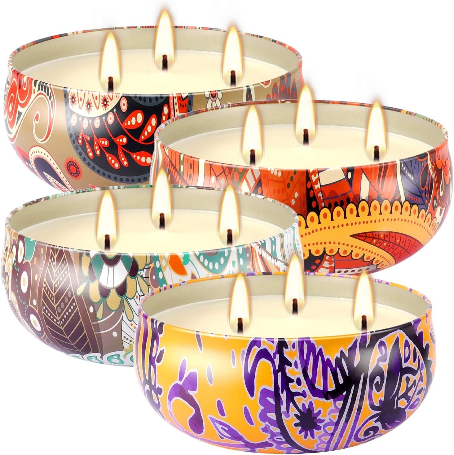 Soy Wax Black Scented Candle — 4x13 — 4Ps- Printed colors