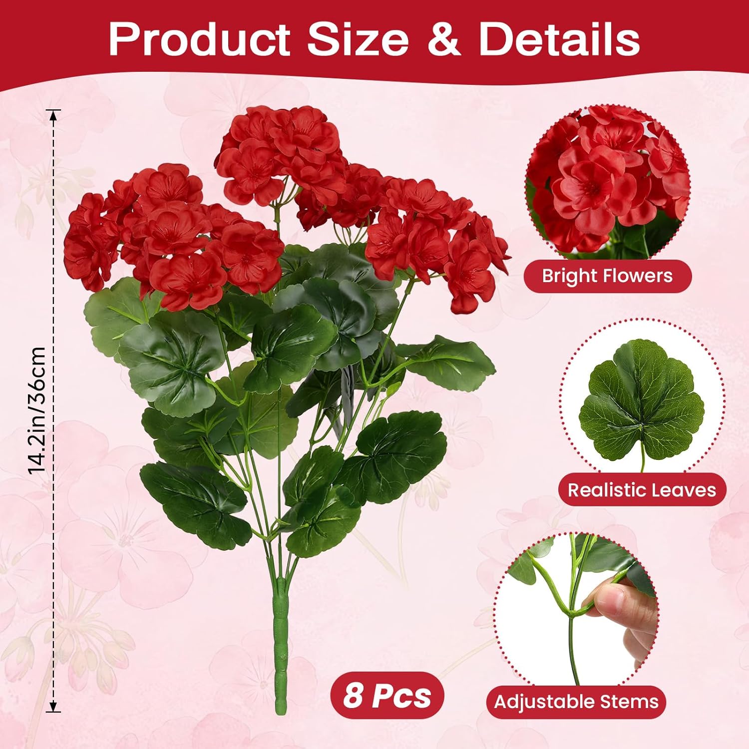 Pink Artificial Plant - View 3