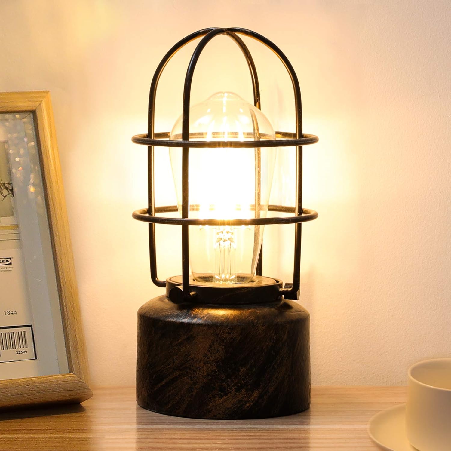 Dimmable Farmhouse Metal Bedside Lamp - View 5