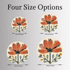 Battery Operated Boho Orange Wall Clock — 16" - View 5