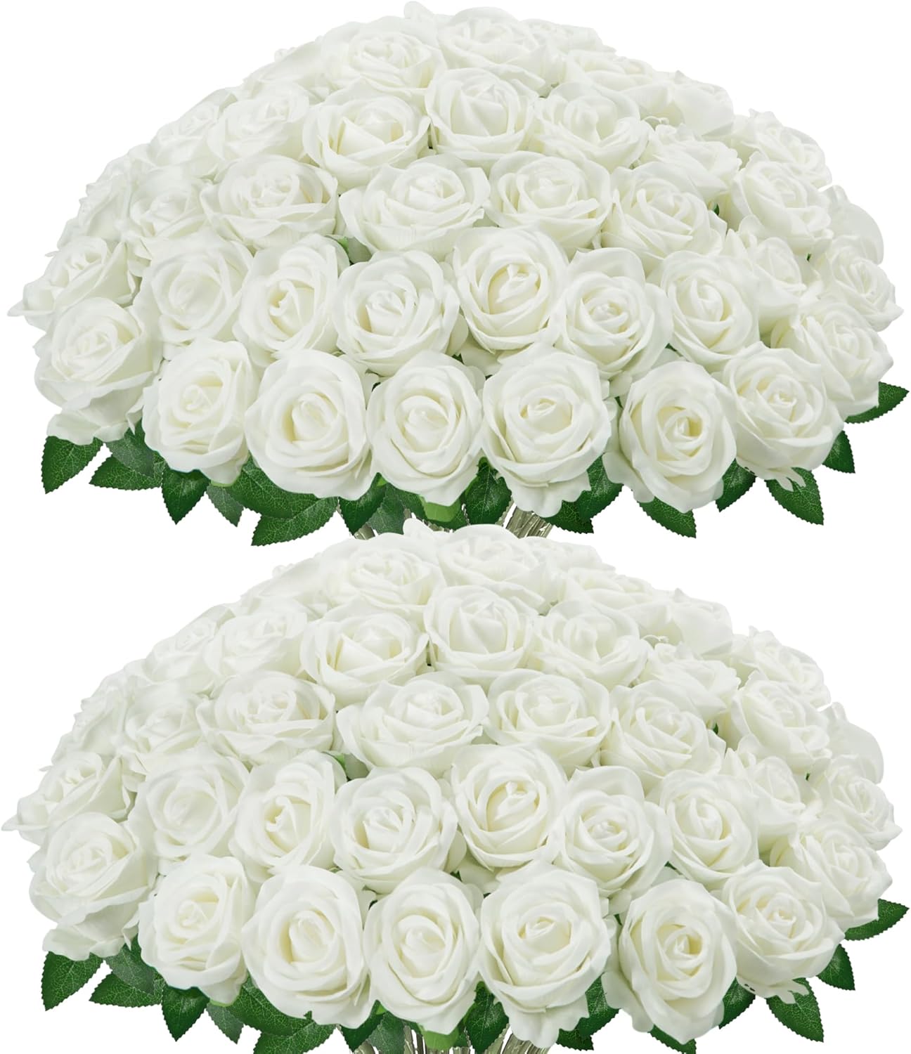 Velvet Luxe Black Artificial Flowers — White