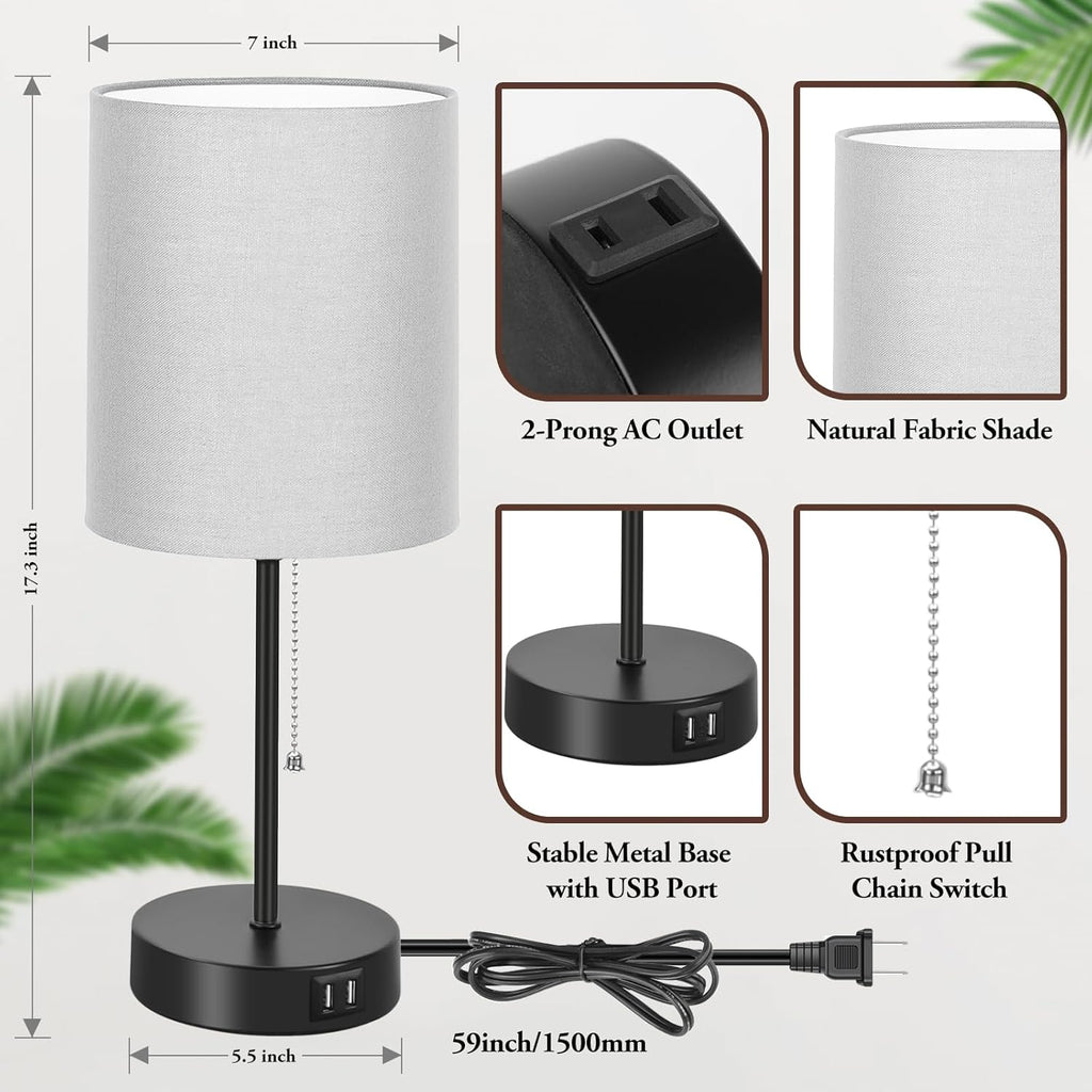 USB Black Desk Lamp — Set of 2 - View 5