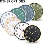 Battery Operated Luxe Beige Wall Clock — 8" - View 9