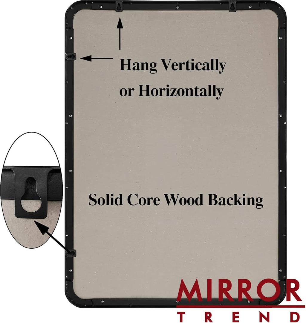 Framed Metal Mirror — 30" - View 3