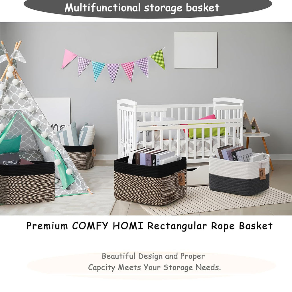 Boho Beige Basket — 13.5" - View 3