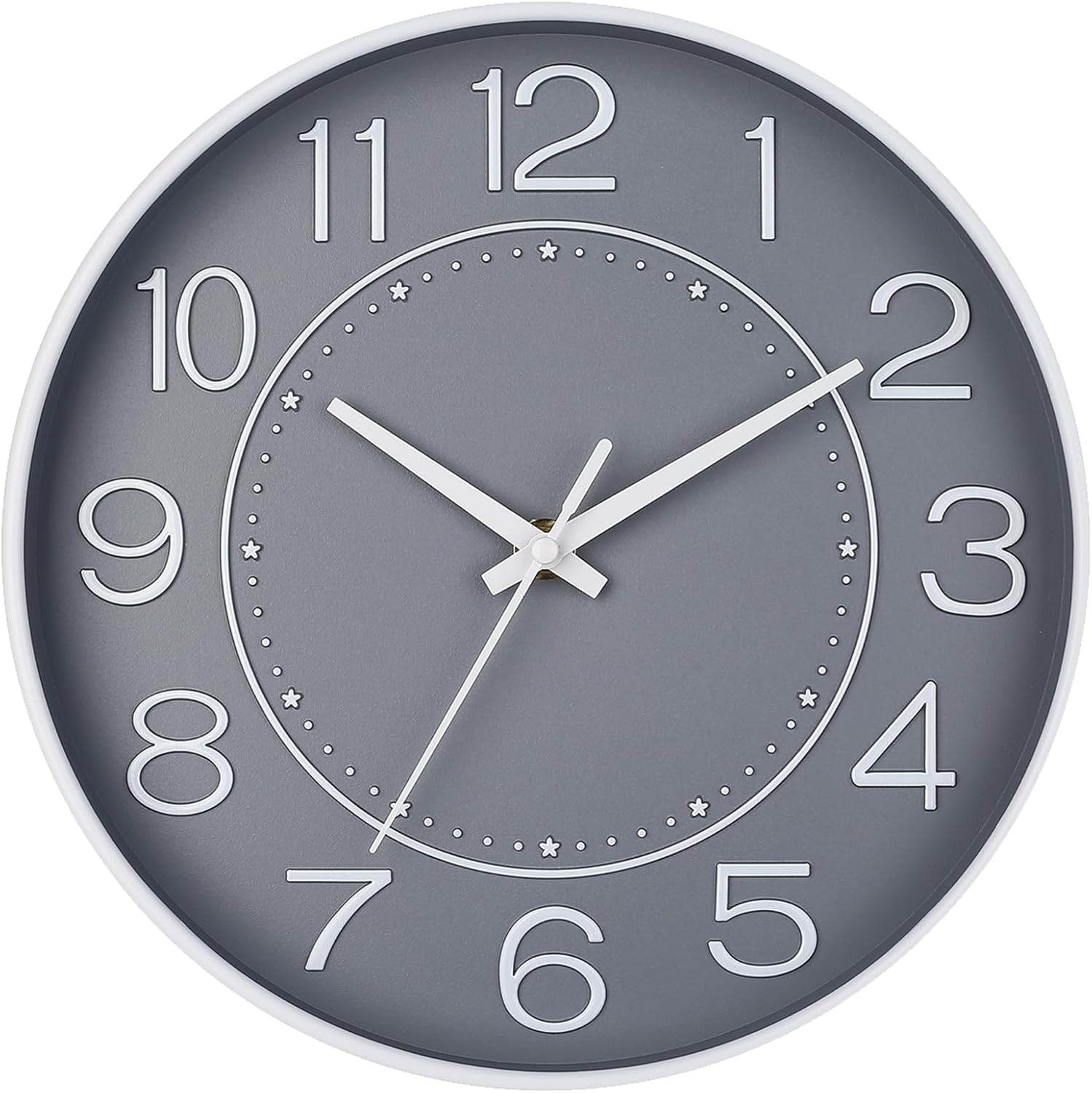 Battery Operated Luxe Black Wall Clock — 10" — 10 inch