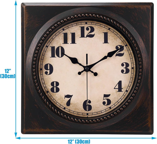 Battery Operated Mid-Century Gold Wall Clock — 12" - View 2