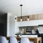 Farmhouse Black Chandelier — 3-Light - View 7
