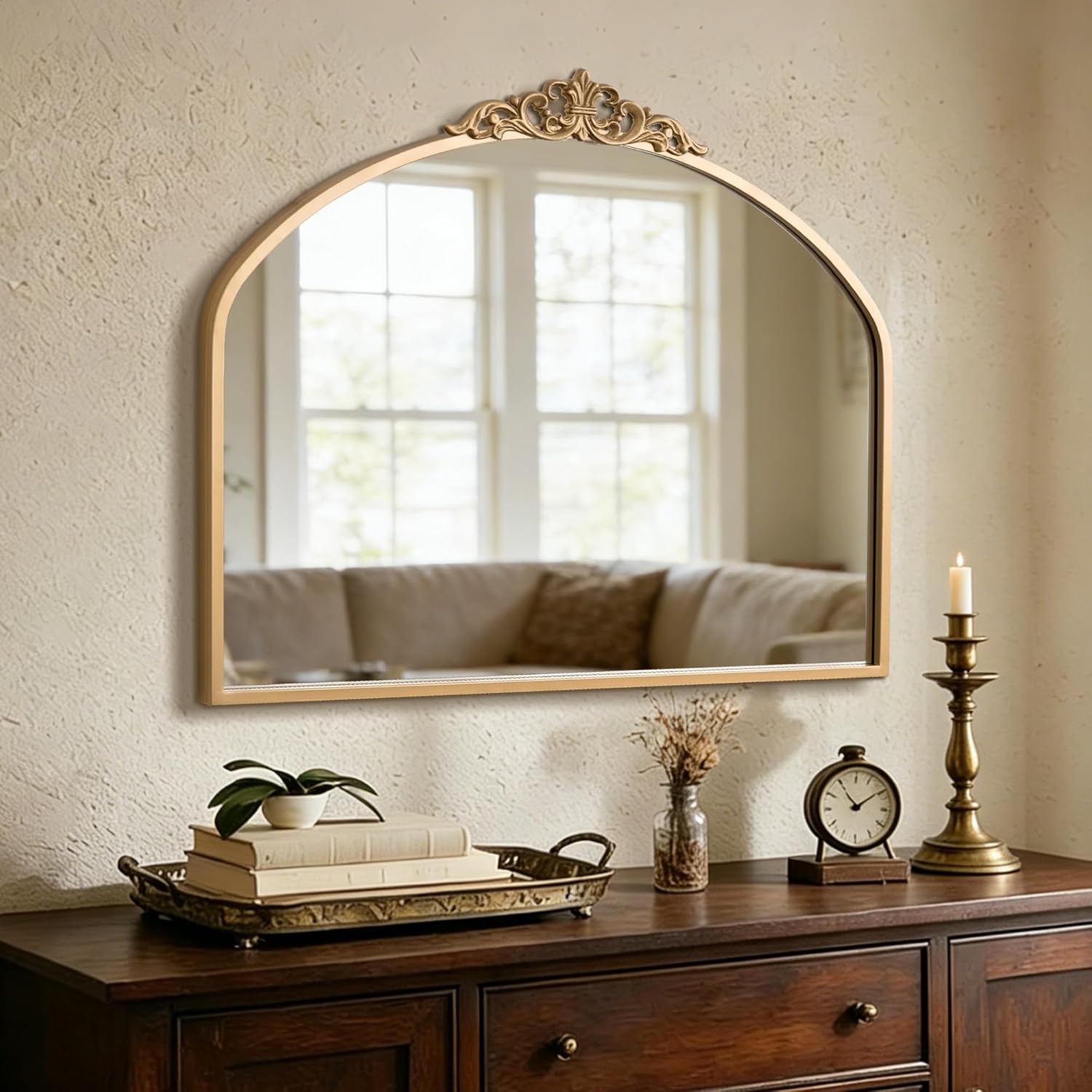 Vintage Luxe Gold Mirror — 30" — 29"L x 36"W/Set