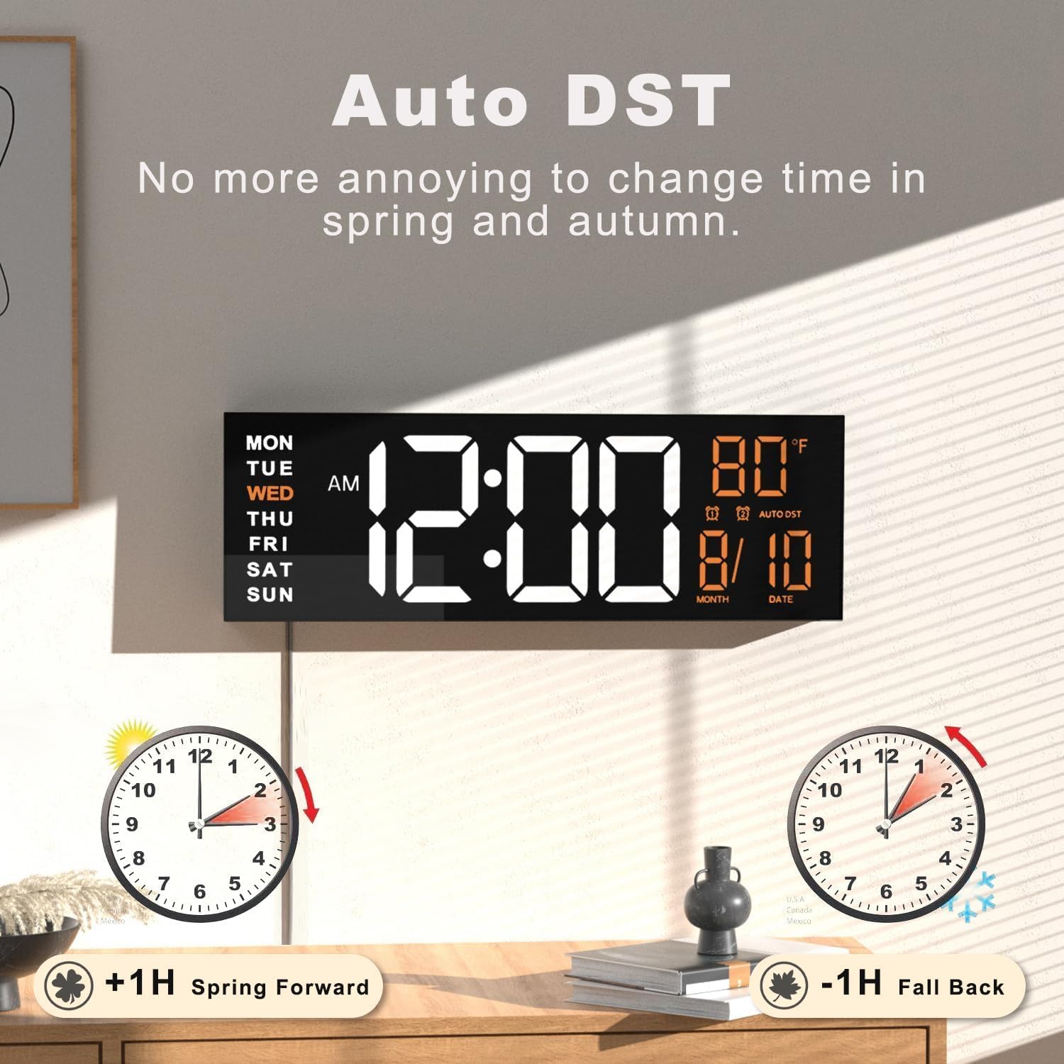 RGB Blue Wall Clock — 16" - View 5