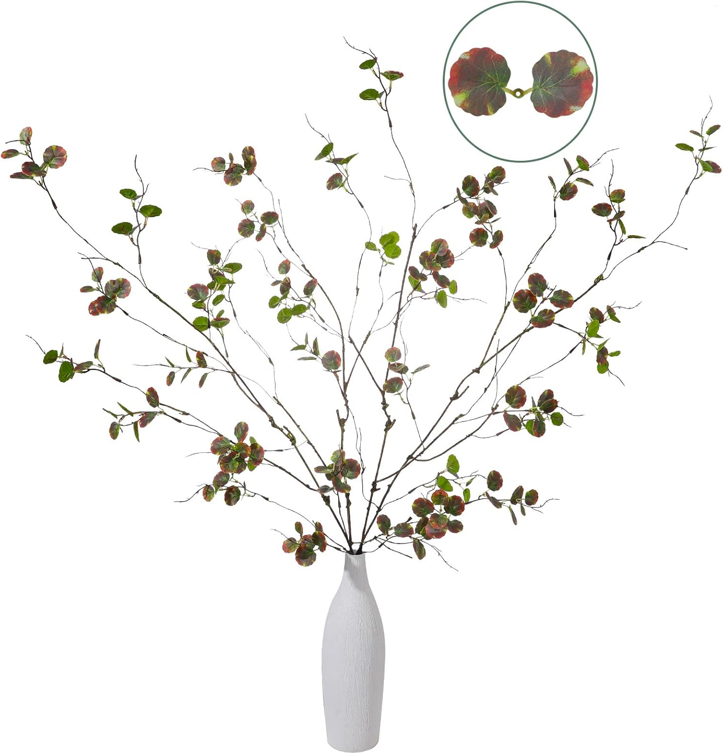 Black Artificial Plant — 38.5" — Wn Red
