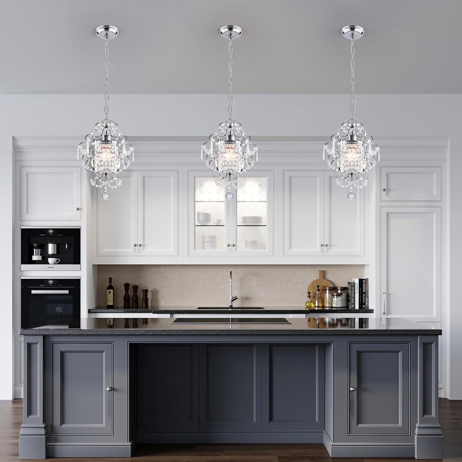 Farmhouse Gold Chandelier — 1-Light - View 4