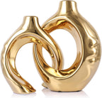 Boho Black Vase — Gold