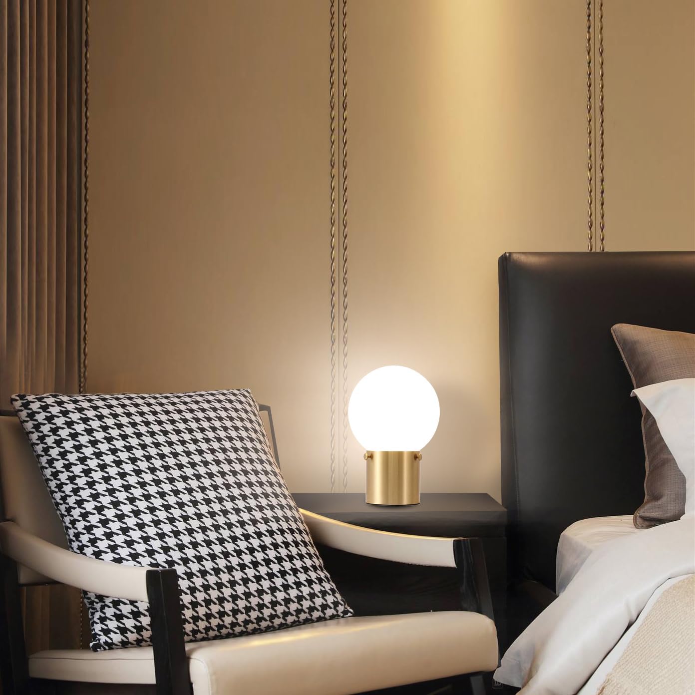 Luxe Black Bedside Lamp - View 6