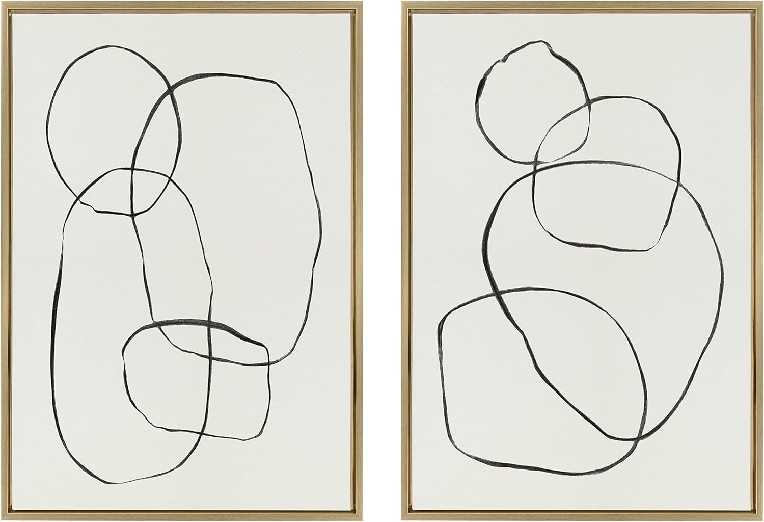 Linen Modern Beige Canvas Wall Art — 18x24 — 33"L x 23"W