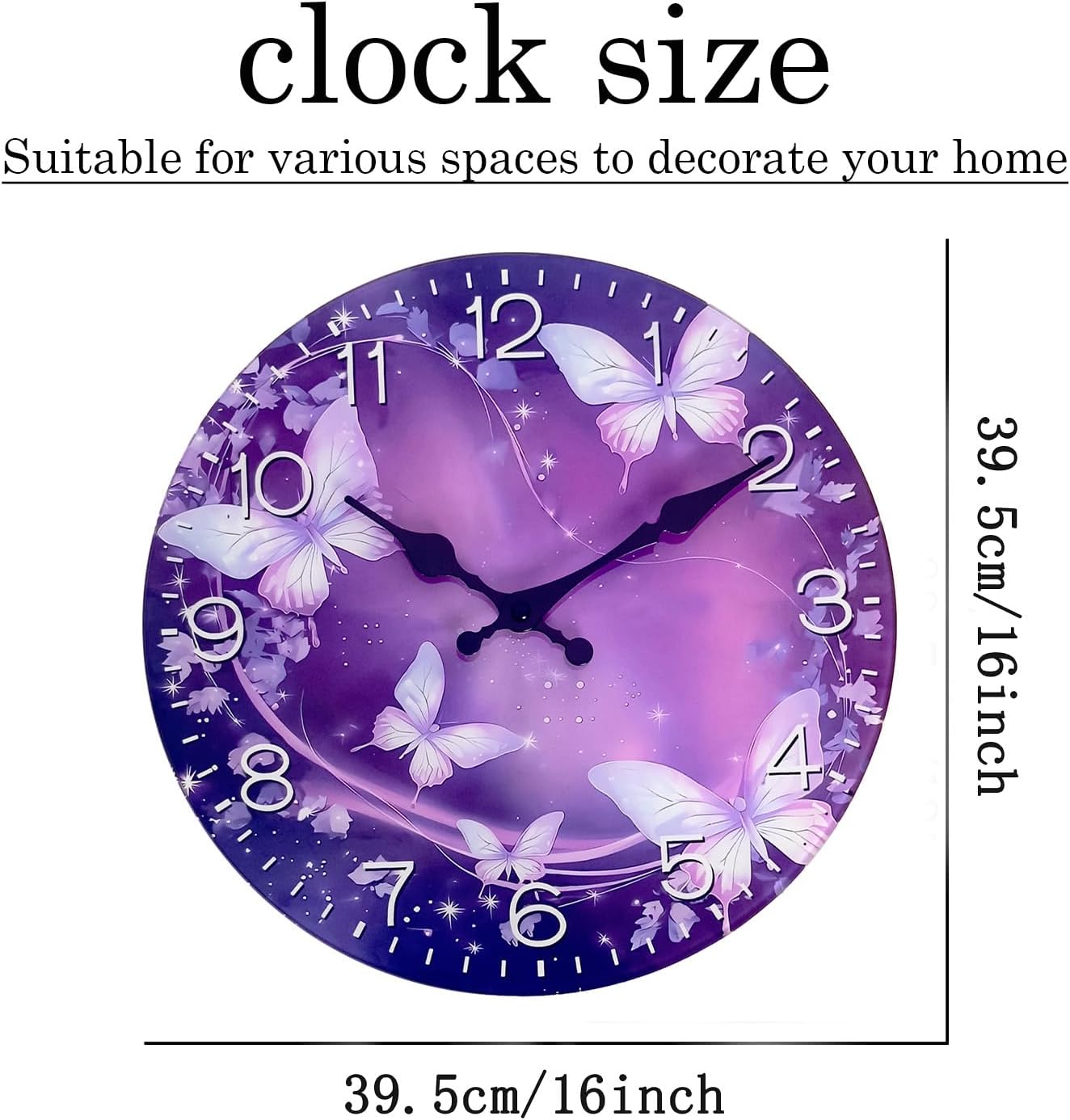Battery Operated Pink Wall Clock — 16" - View 5