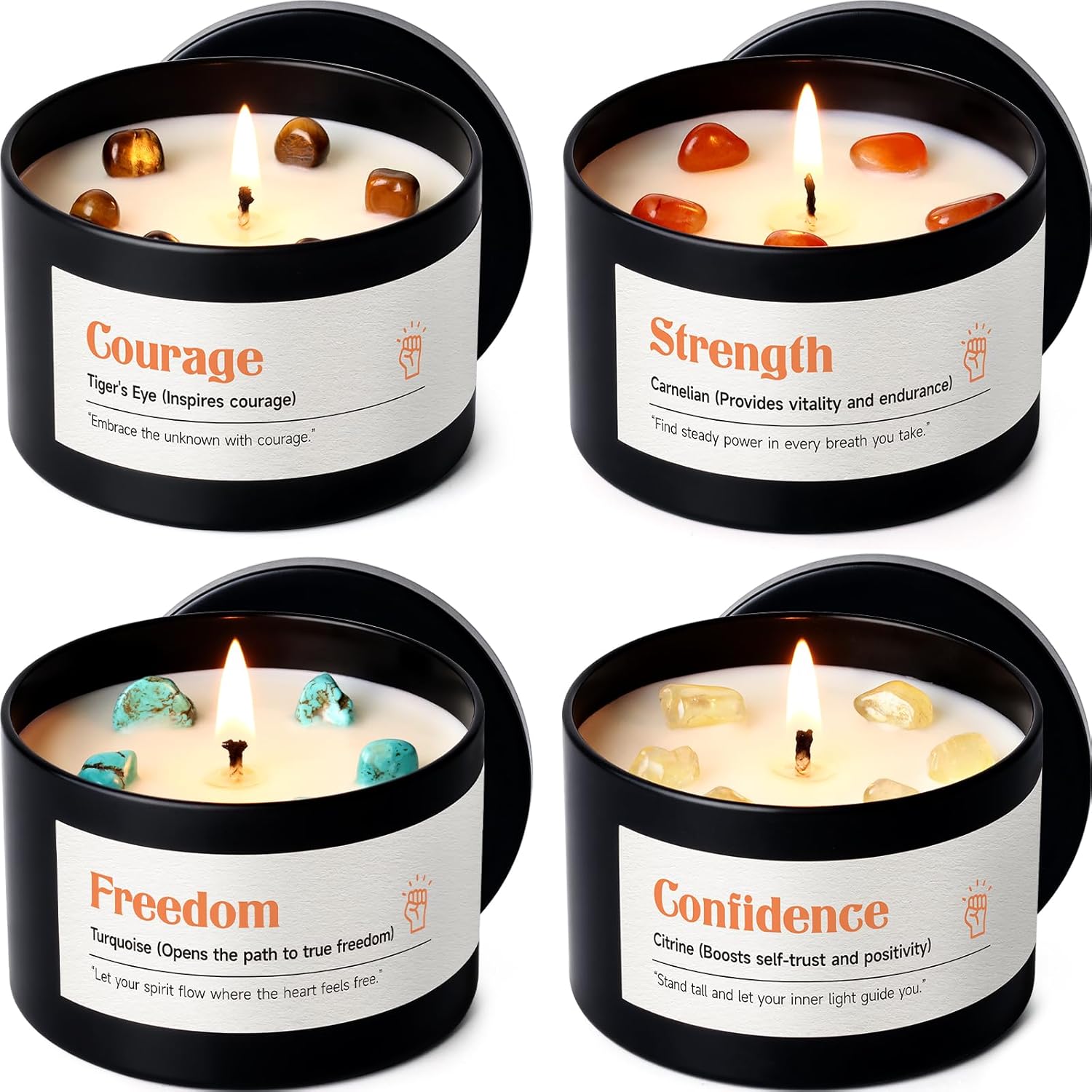 Scented Luxe Metal Candle — Empower Candles Set