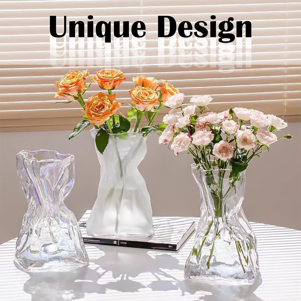 Modern Beige Flower Vase — 6" - View 7