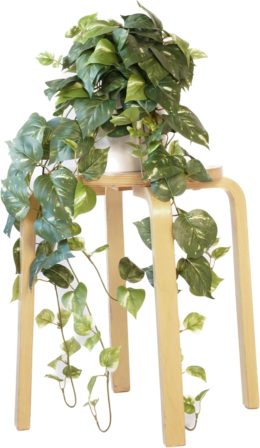 Mid-Century Green Artificial Plant — 32" — Variegated - Light & Dark Green