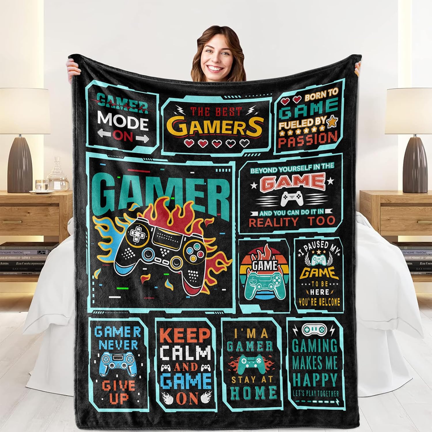 Black Throw Pillow — 80" — Black Game