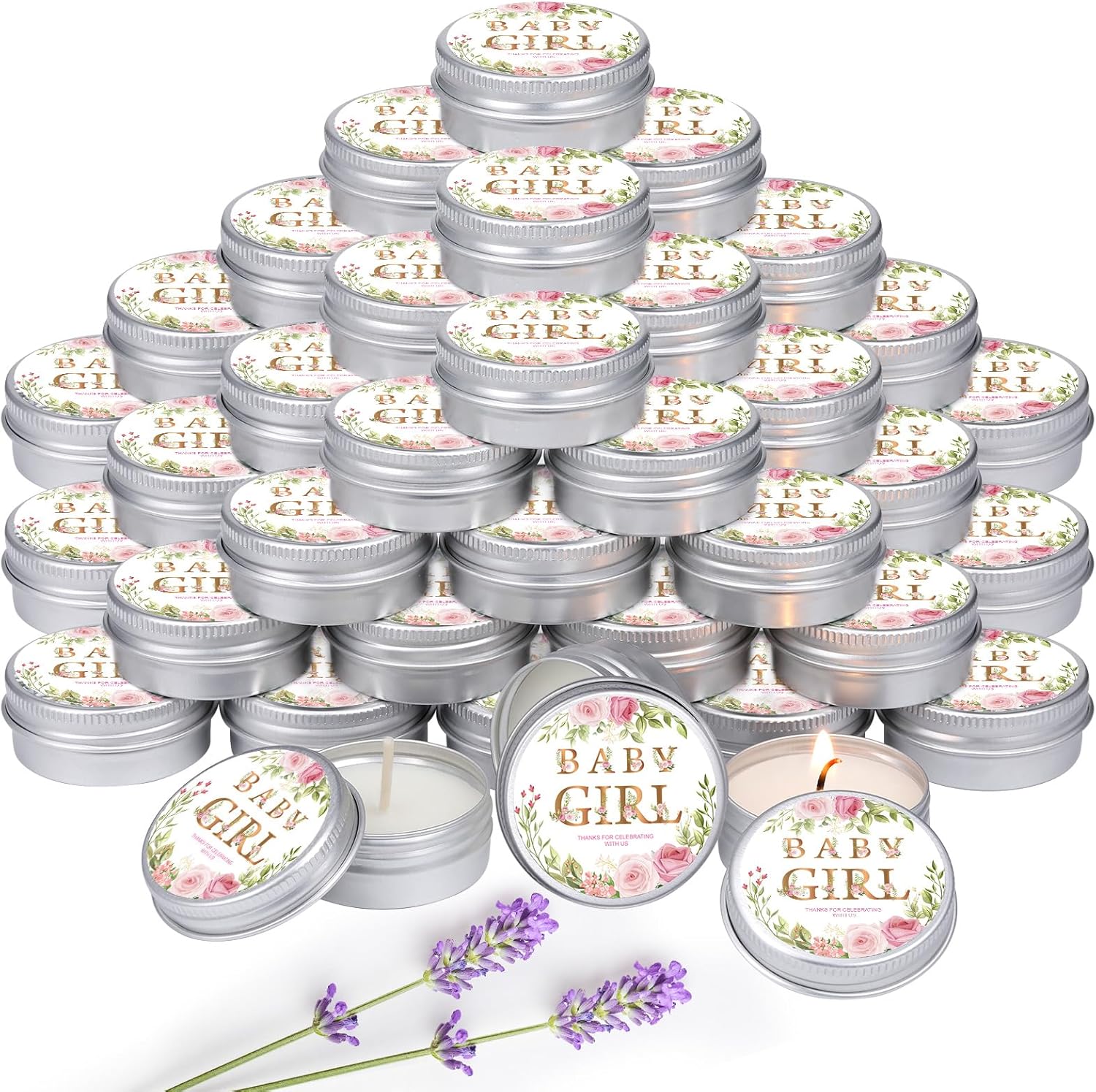 Metal Scented Candle — Baby Girl