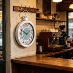 Battery Operated Farmhouse Wall Clock — 11.2" - View 8