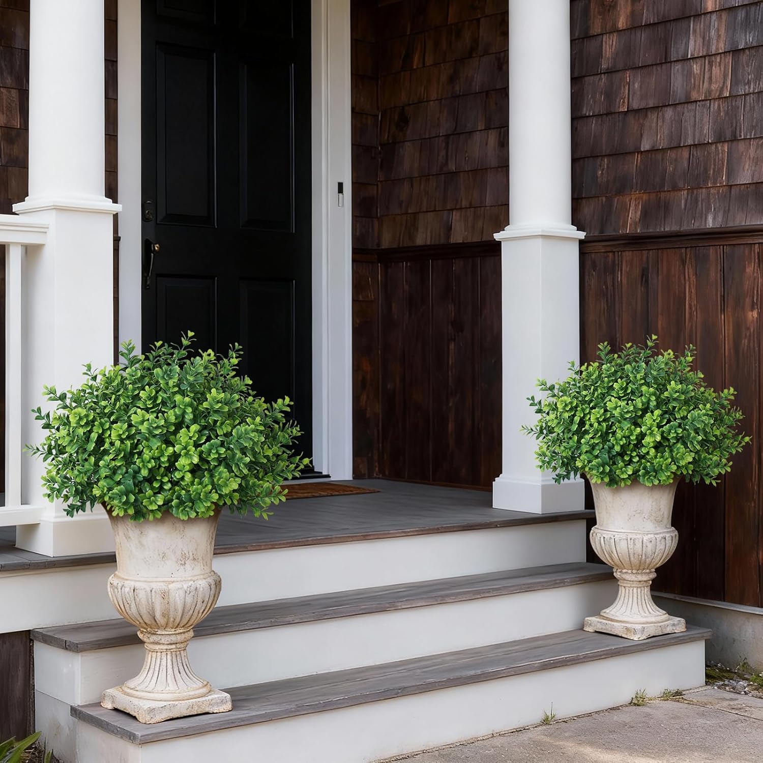 Farmhouse Wood Artificial Plant — Set of 2 - View 3
